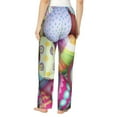thumbnail image 3 of Xecao Colorful Easter Eggs Women's Straight Lounge Pajama Pants: The Epitome of Relaxed Sleepwear, 3 of 9