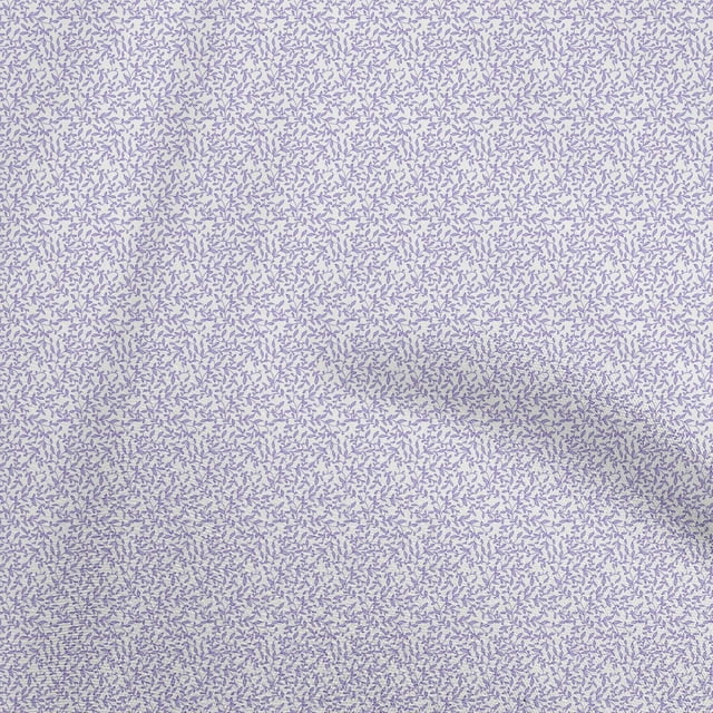 oneOone Tissu Popeline de Coton Violet Moyen Feuilles Matériel de Robe Tissu Imprimé Tissu au Mètre 42 Pouces de Large