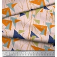 thumbnail image 3 of Soimoi Cotton Cambric Fabric Dot,Branches & Triangle Geometric Print Fabric by Yard 56 Inch Wide, 3 of 3