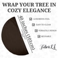 thumbnail image 4 of FabricLA Chocolate Faux Fur Tree Skirt Cut - 40-Inches with Rounded Edges (No Backing) for Christmas, 4 of 8