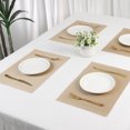 thumbnail image 7 of Unique Bargains Rustic Placemats Set of 6 Placemats for Dining Table Decor Gold 18x12in, 7 of 7