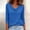 Blue, variant on Womens Gray Cowl Neck Pullover Top Long Sleeve Relaxed Fit Soft Knit Casual Blouse,Size L