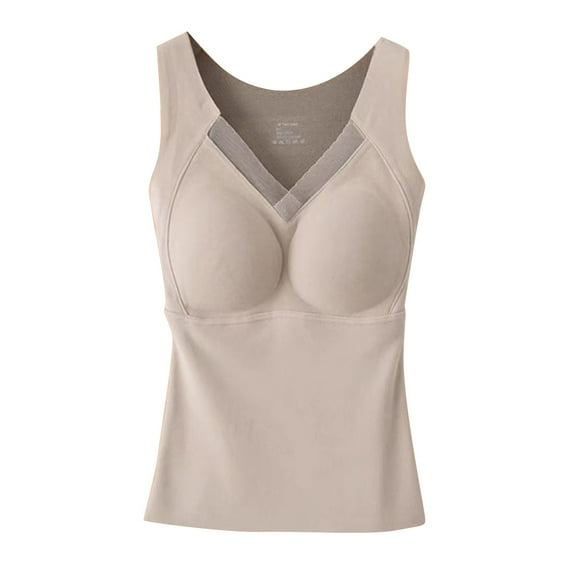 WCJM Up To 50% Off Camisoles & Tanks Women'S Slim-Fit Camisole Polyester,Spandex Camisoles & Tanks Beige,Xl