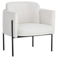 thumbnail image 1 of Sunpan Chaise Longue en Tissu Moderne 18.5" Richie en Noir/blanc Éclipse, 1 of 8