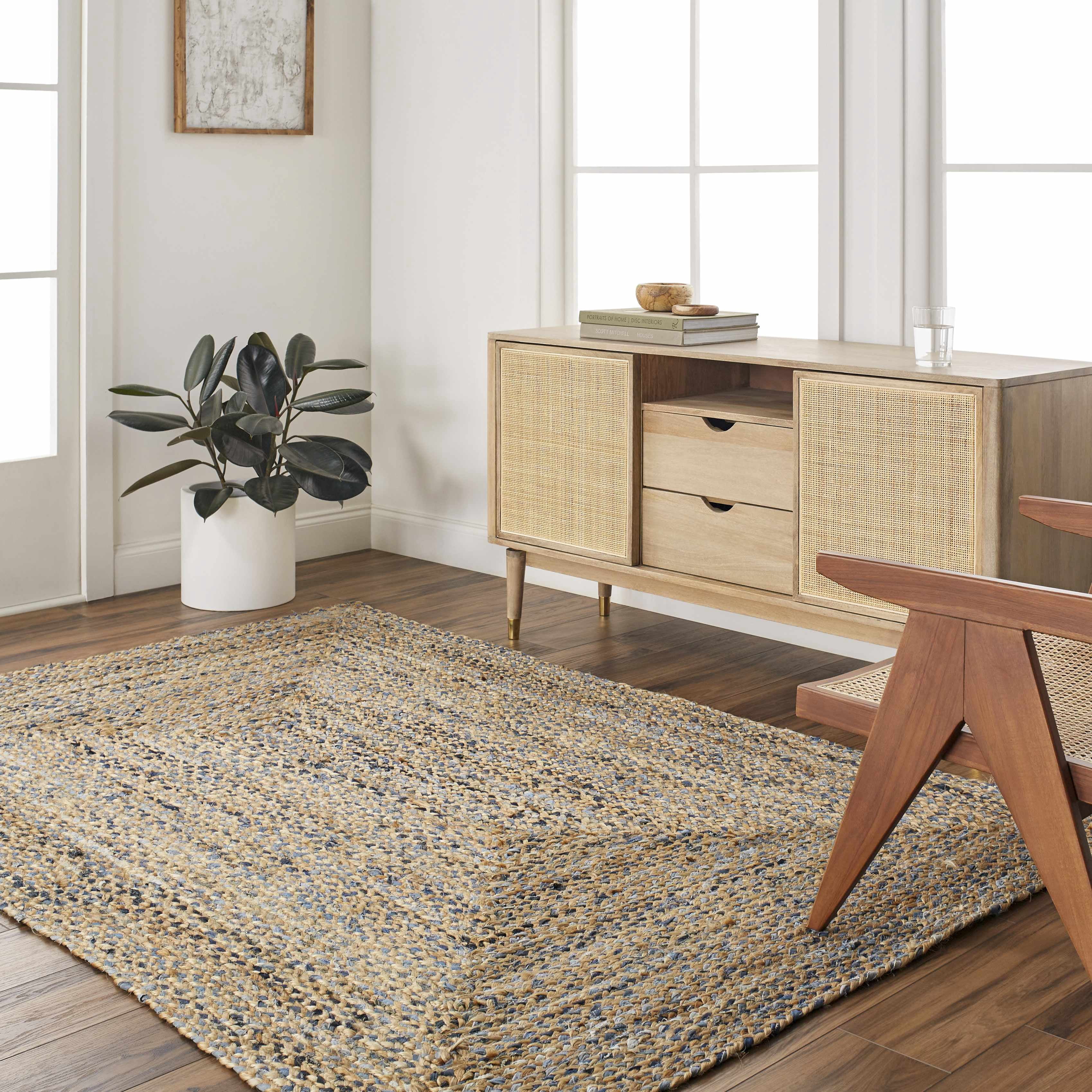 Hauteloom Druce Jute Living Room, Bedroom Area Rug - 27" x 45"