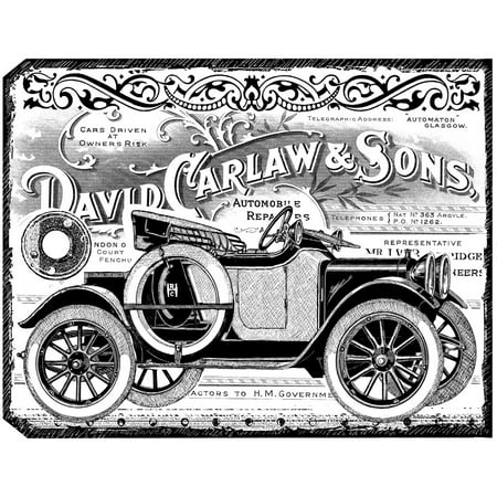 Vintage Stamping Setting - Crafty Individuals Unmounted Rubber Stamp 4.75