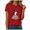 Halloween T-Shirt H1-Red, variant on Halloween Shirt For Women Print T Shirt Short Sleeve T Shirt Top Spooky Pumpkin Gift Top