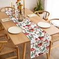 thumbnail image 3 of Table Runner 60 Inches Long for Kitchen Dining, Red Mushrooms Dresser Scarf Farmhouse, Dining Table Decorations for Wedding/Parties, Maple Leaves Plants Country Botanical 13 x 60 In, 3 of 8