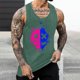 thumbnail image 2 of Camisetas de Tanque de los Hombres Tanque de los Hombres Incolor Gradiente de Impresión Cuello Redondo Correa Delgada Fuga Atrás Regular Casual Deportes Blusas de Tanque, 2 of 5