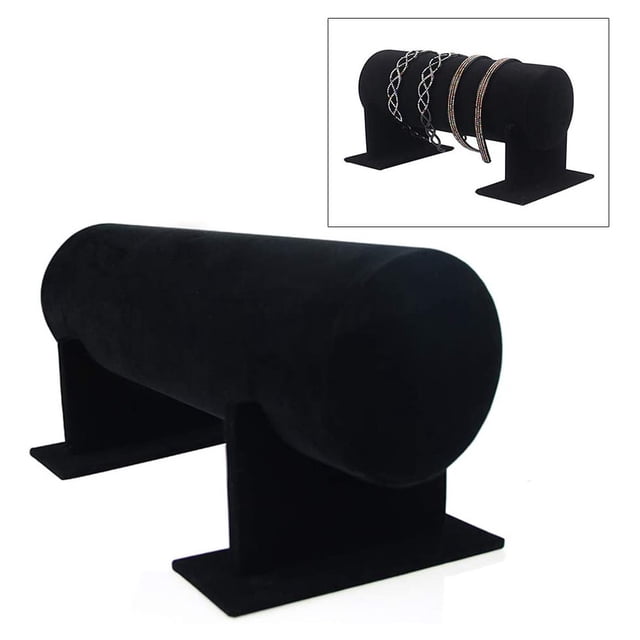 Diadema desmontable de terciopelo, aro para el pelo, diadema con broche para el pelo, soporte de exhibición, organizador, horquilla, soporte de exhibición de joyería MFZFUKR 2035219-1