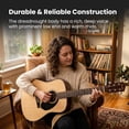 thumbnail image 4 of Fender CD-60S Solid Top Dreadnought Acoustic Guitar - Natural w/ Gig Bag, 4 of 9