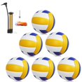 thumbnail image 1 of Paquete de 6 pelotas de voleibol Magicorange, tamaño 5, piel sintética suave al tacto, 1 of 9