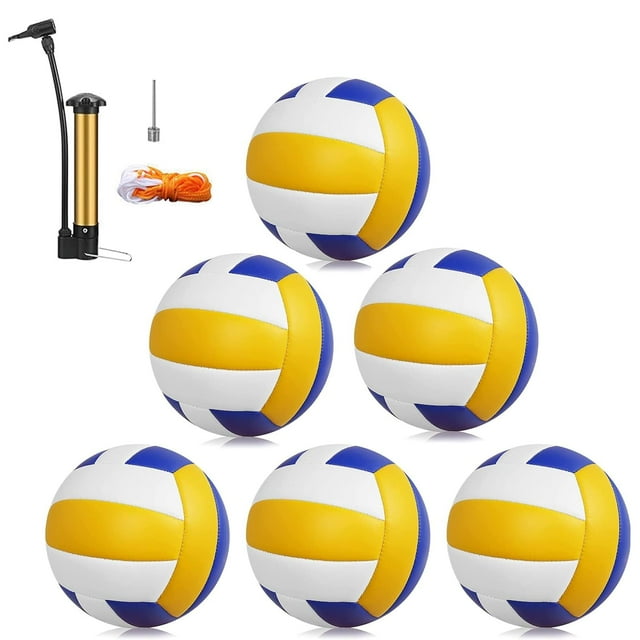 Paquete de 6 pelotas de voleibol Magicorange, tamaño 5, piel sintética suave al tacto