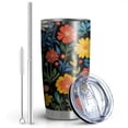 thumbnail image 2 of 20 Oz Pioneer Flower Coffee Tumbler Double Wall Insulated Stainless Steel Water Bottle | Metal Reusable Thermoses Flask with Cup Cap | Leak & Sweat Proof with Anti-Dust Lid, 2 of 7