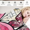 thumbnail image 3 of WYYP Butterfly Pink Super Soft Warm Butterfly Flannel Blanket White, 3 of 6