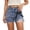 Blue, variant on Women's High Waisted Denim Shorts 2026 Casual Star/Bow Frayed Hem Summer Hot Short Jeans with Pockets
