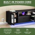 thumbnail image 3 of Uforic Large TV Stand w/Power Outlets for 70 inch TV, LED Entertainment Center, Black, 3 of 6