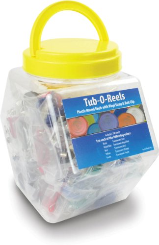 Brady TUB-0-REELS - Badge reel - 1.26 in diameter - assorted colors (pack of 100)