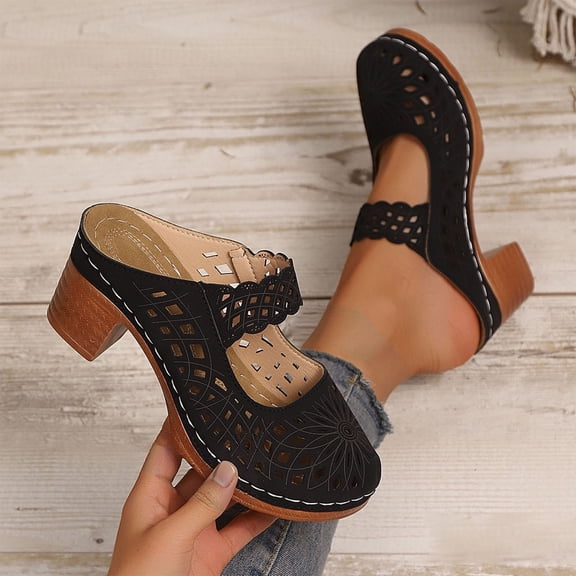 Wowcloth Women's Fashion Casual Sandals – Comfortable Open-Toe Lace-Up Shape with Pure Color for Summer Leisure and Stylish Outfits,Plus Size