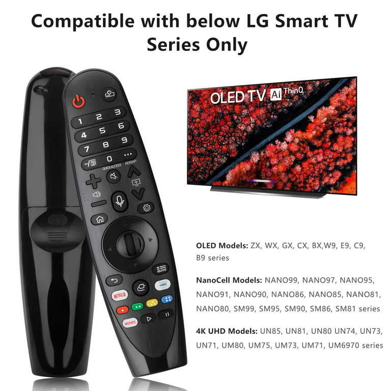  LG AN-MR19BA Magic Remote Control with Voice Recognition for  Select 2019 LG SmartTV : Electronics