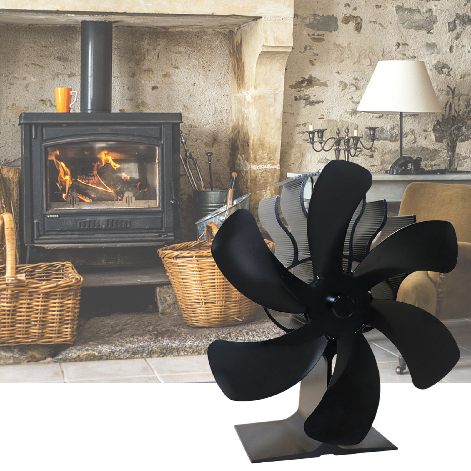 Helpful Fireplace Fan Silent Operation, Improved Heating Efficiency