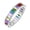 Multi-color, variant on Womens Cubic Zirconia Cocktail Statement Ring: Emerald Cut Baguette CZ Eternity Band