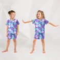 thumbnail image 5 of Heart Shaped Grid Pattern Summer Pajama Set Soft Cotton Short Sleeve Sleepwear 2PCS Pajama Sets Breathable Lounge Set Size 8Y, 5 of 7