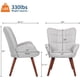 thumbnail image 5 of Yeshouse Sillas de comedor modernas tapizadas, estilo mediados de siglo con respaldo y patas de madera maciza, ideales para cocina, comedor, sala de estar y restaurante, 5 of 7