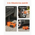 thumbnail image 4 of VEVOR Electric Car Jack, 5 Tons /11000 lbs, Electric Scissor Jack with Built-In Inflator, 12V Tire Change Replacement with Electric Impact Wrench & LED Light, Portable Jack kit for Sedan, SUV, Truck, 4 of 9