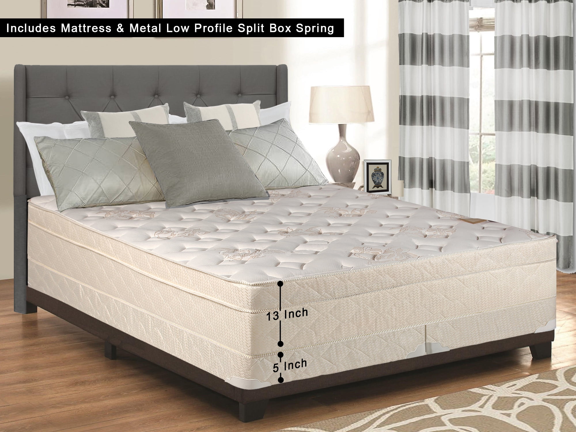 Wayton, 13Inch Firm Foam Encased Eurotop Pillowtop Innerspring