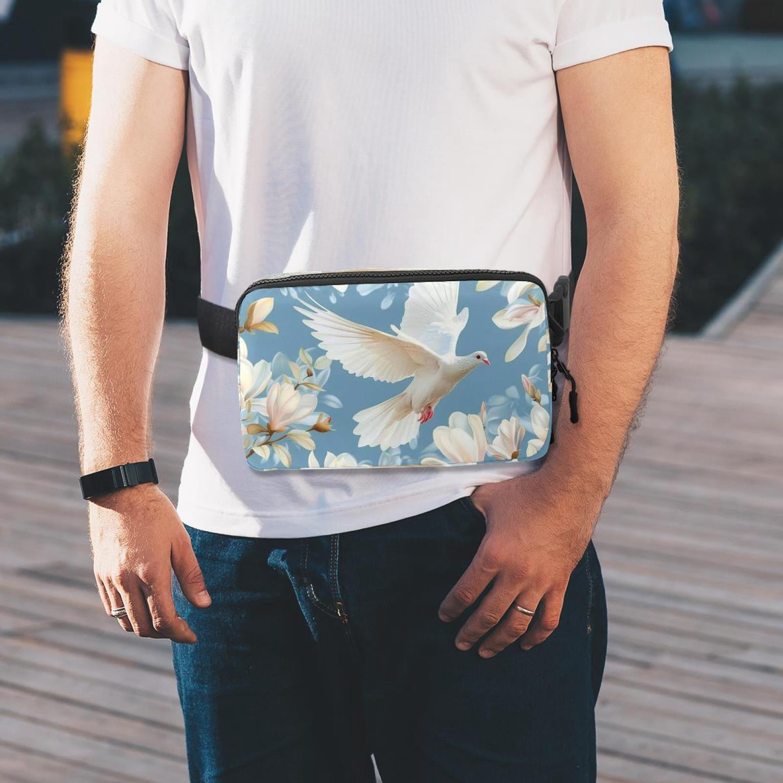 Pigeons Money Belt Waist Bag Fanny Pack - Lightweight Adjustable with Extension Strap Unisex