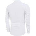 thumbnail image 2 of Men's Cotton Linen Henley Shirt Long Sleeve Hippie Casual Beach T Shirts, 2 of 4