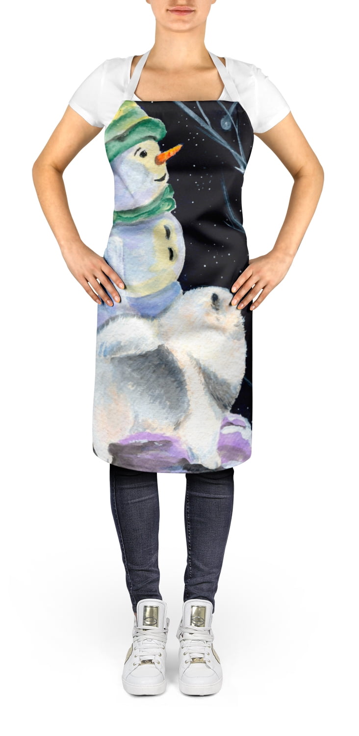 Carolines Treasures SS8557APRON Snowman with Keeshond Apron Large multicolor