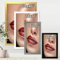 thumbnail image 4 of Designart 'Close Up Lips With Professional Lipstick and Make Up' Modern Framed Art Print, 4 of 4