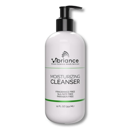 Vibriance Moisturizing Cleanser, Oil-to-Foam Face Wash with Niacinamide, Shea Butter for Mature Skin - Hydrating Gentle Facial Cleanser, Sensitive Face Wash, Sulfate-Free, 12 fl oz