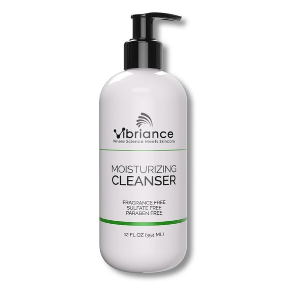 Vibriance Moisturizing Cleanser, Oil-to-Foam Face Wash with Niacinamide, Shea Butter for Mature Skin - Hydrating Gentle Facial Cleanser, Sensitive Face Wash, Sulfate-Free, 12 fl oz