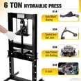 thumbnail image 4 of Yeshouse Prensa hidráulica de bastidor en H de 6 toneladas, prensa de taller de piso con mesa ajustable y placas de prensado para reparación de automóviles y conformado de metales, 4 of 7
