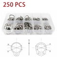 250Pc/Set M6M15 Stainless Steel Shaft Bearing Snap Ring C Type