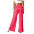 thumbnail image 4 of Fold Over Pants for Girl Flared Y2K Foldover Pants Sweatpants Plisse Yoga Strechy Casual Wide Leg Foldover Corals Yoga Pants 2000S, 4 of 5