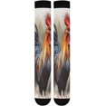 thumbnail image 7 of Coolnut Retro Style Farmhouse Rooster Compression Socks Women Men Knee High Stockings 1Pair for Sports, Running, Travel263 Gift, 7 of 7