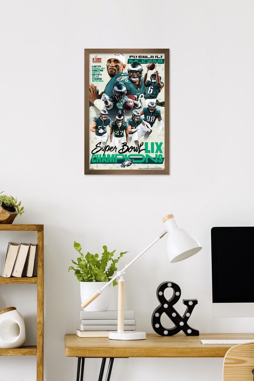 NFL Philadelphia Eagles - Super Bowl LIX Champions Wall Poster, 22.375" x 34" Framed