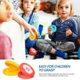 thumbnail image 4 of EXHUMKY 4Pcs Rhythm Instruments Castanets for Music Practice Orange Color, 4 of 7