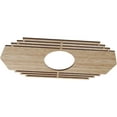 thumbnail image 2 of Ekena Millwork 22"W x 11"H x 5 3/4"ID x 3/8"T Chrysler Wood Fretwork Pierced Ceiling Medallion, Red Oak, 2 of 3