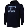 thumbnail image 2 of Men's Navy Memphis Grizzlies Big & Tall Heart & Soul Pullover Hoodie, 2 of 3