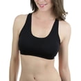 thumbnail image 2 of ToBeInStyle Women's Strappy Crisscross Back Sports Bra - Black - M/L, 2 of 3