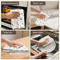 thumbnail image 5 of 2 Pcs Pioneer Flower Floral Print Pattern Kitchen Towels, Funny Microfiber Dish Towel Set, 18" X 26" Tea Towels, 5 of 6