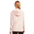 thumbnail image 4 of Sofra Women's Cotton Comfort Zip Up Hoodie Jersey Sweater - Blush - Small, 4 of 4