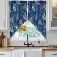 thumbnail image 3 of Swag Valance Curtains for Windows, Coastal Boat Ocean Light Filtering Kitchen Curtains with Rod Pocket, Coastal Sea Waves Summer Decorative Window Treatment Valances for Living Room, 36x36 - 2 PCS, 3 of 9