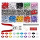 thumbnail image 1 of Plier Tool + 100 Sets 10 Colors Metal Sewing Buttons Hollow Solid Press Studs Snap Fasteners for Cl, 1 of 5