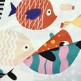 thumbnail image 2 of Colorful Fishes Shower Curtain, Kids Shower Curtains Set with 12 Hooks, Waterproof Shower Curtain for Bathroom, 72 x 72 Inch, Cartoon Fun Fishes Ocean Animals Bath Curtains, 2 of 6